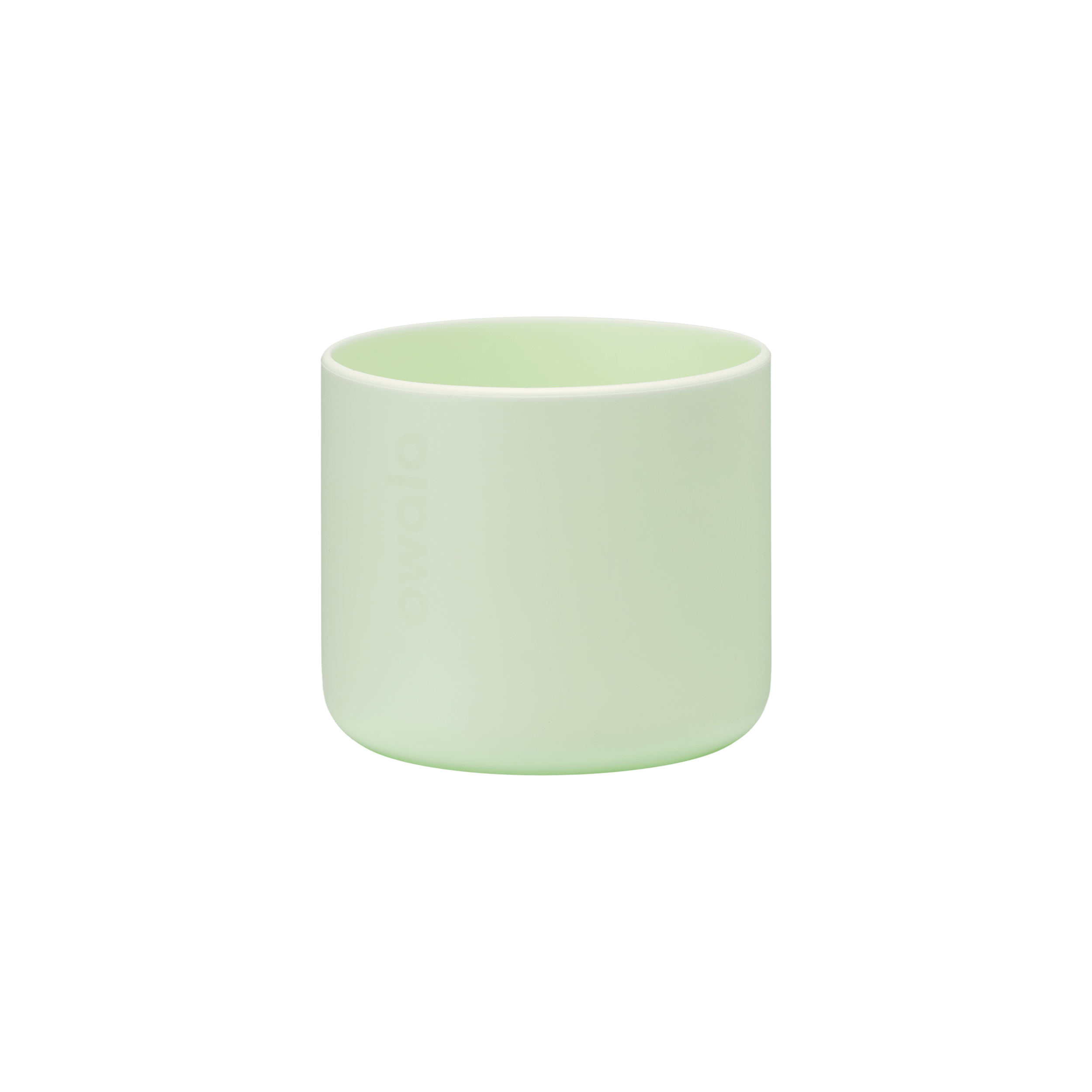Owala Bottle Boot 24oz in pale mint green silicone, smooth finish, solo